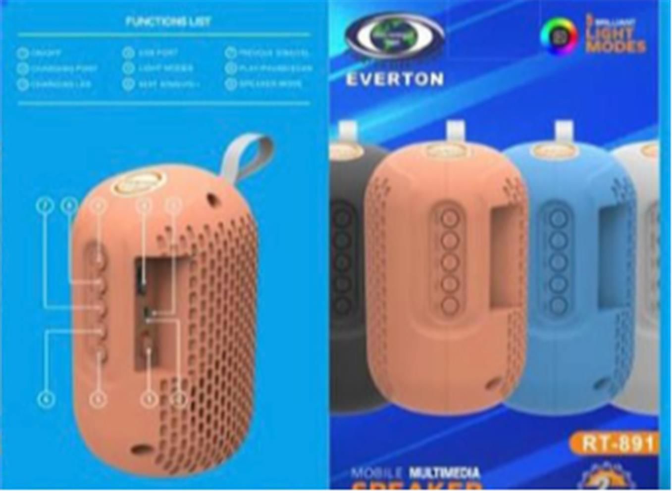 Everton Rt-891  Bluetooth Fm-Usb-Tf-Aux Ses Bombası