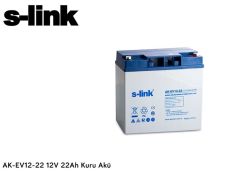 S-link AK-EV12-22 12v 22ah Bakımsız Kuru Akü