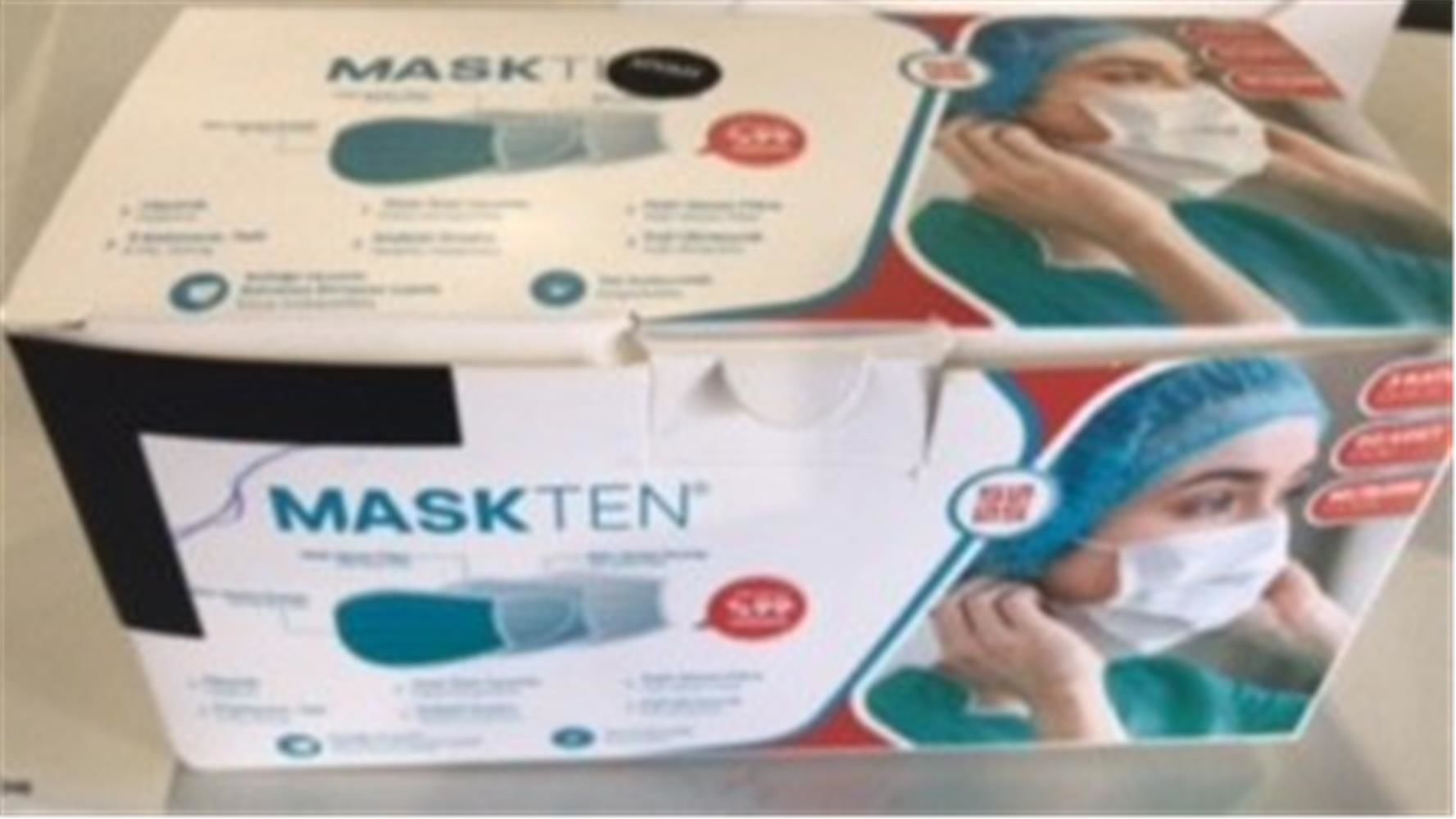 Maskten Siyah 50li Lastik Halkalı 3 Telli Meltblown Maske