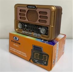 Everton Rt-671 Bluetooth Fm-Usb-Tf-Aux Şarjlı Solar Nostaljik Radyo Güneş Panelli