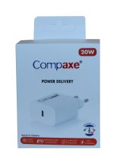 Compaxe CTA-200C PD USB-C 3.0 20W Ev Şarj Kafa