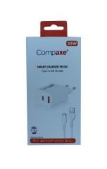 Compaxe CTA-200CA PD+QC 3.0 35W Ev Şarj Kafa