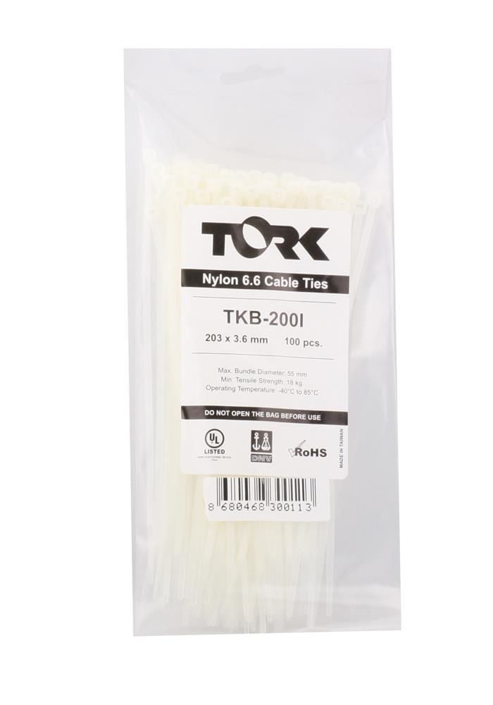 Tork TRK-430-4,5mm Beyaz 100lü Kablo Bağı