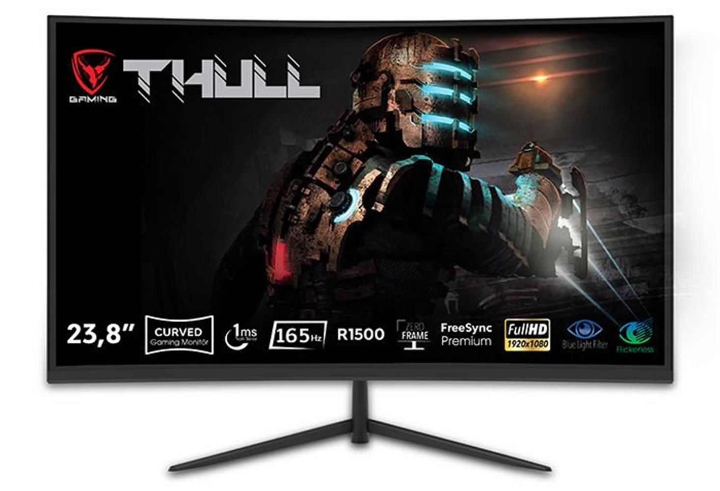 Thull 23,8'' TG-238C 1ms 165Hz FHD HDR300 (Hdmı+DP+Vga) VA Frameless Curved Gaming Led Monitör