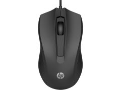 HP 100 6VY96AA Siyah Optik Kablolu Mouse 1.600 DPI Hassas Optik Sensörü