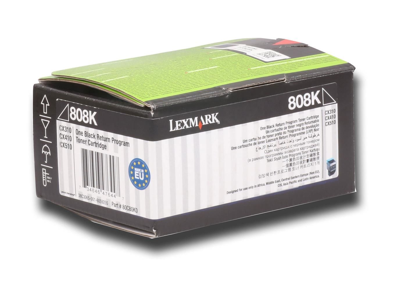 Lexmark 80C80K0 1.000 Sayfa Black Siyah Toner CX310-410-510 808K