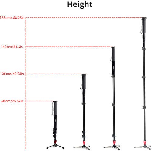 Miliboo MTT705ASWH Alüminyum Monopod