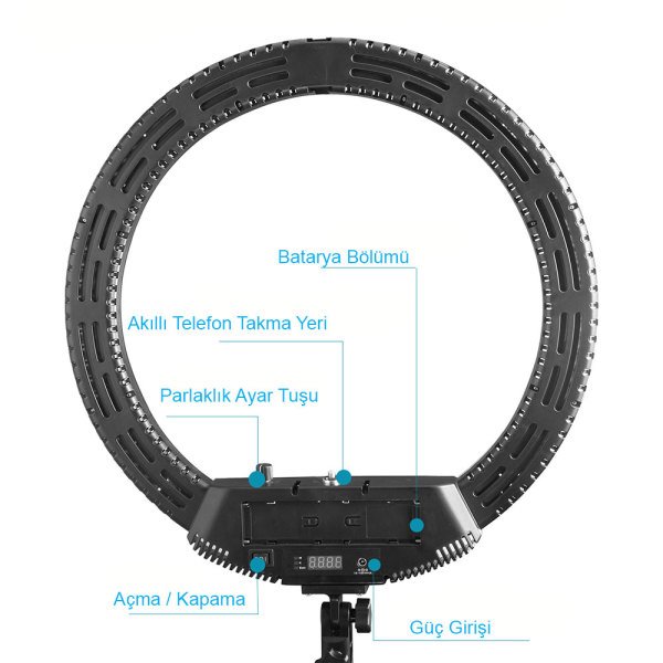 WellMaking 18'' Ring Light Led Işık - 48W Halka Işık Sistemi