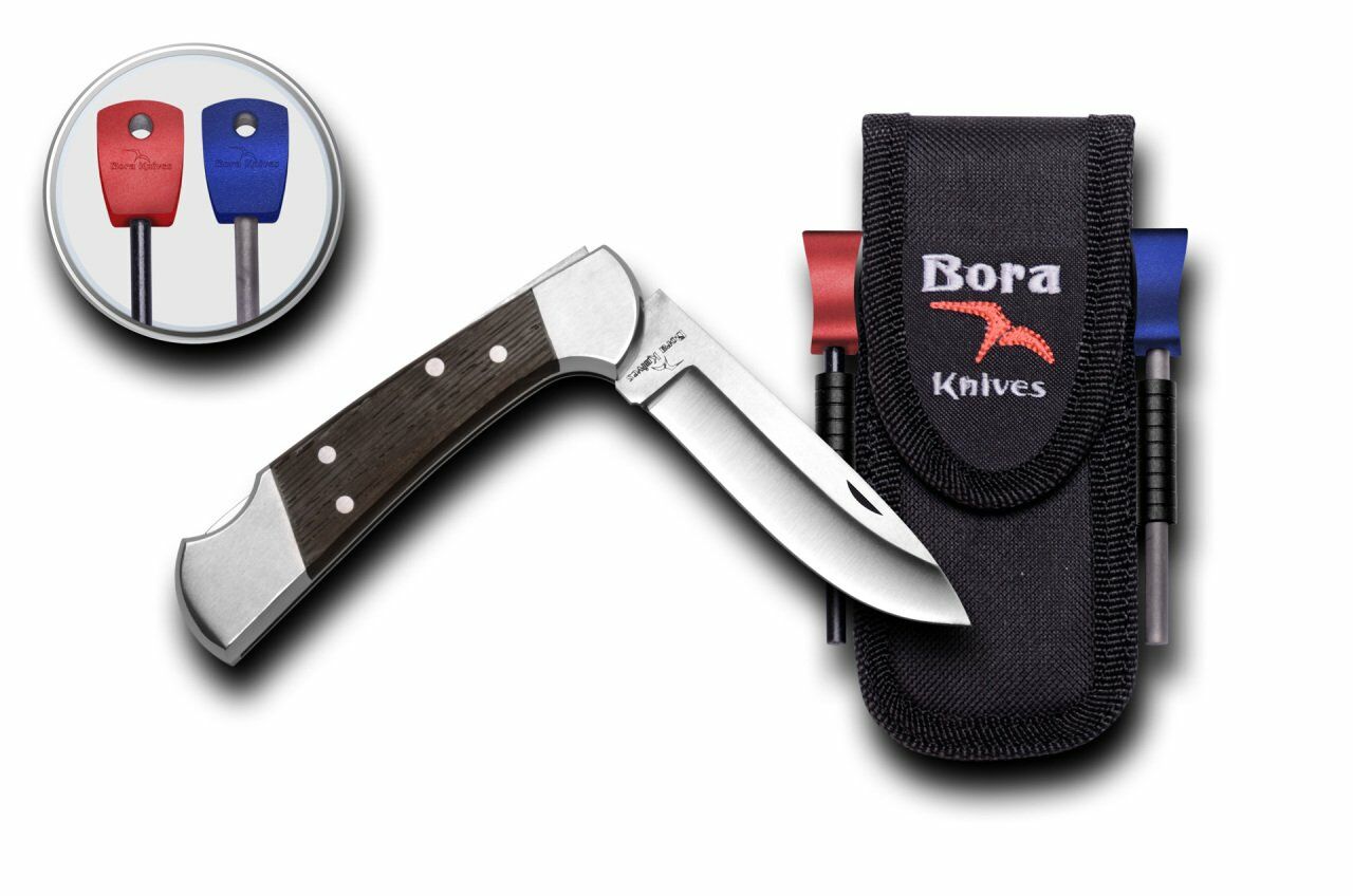 Bora 201 WPS Orta Boy Yuvarlak Uçlu Wenge Saplı Çakı Survival Kit