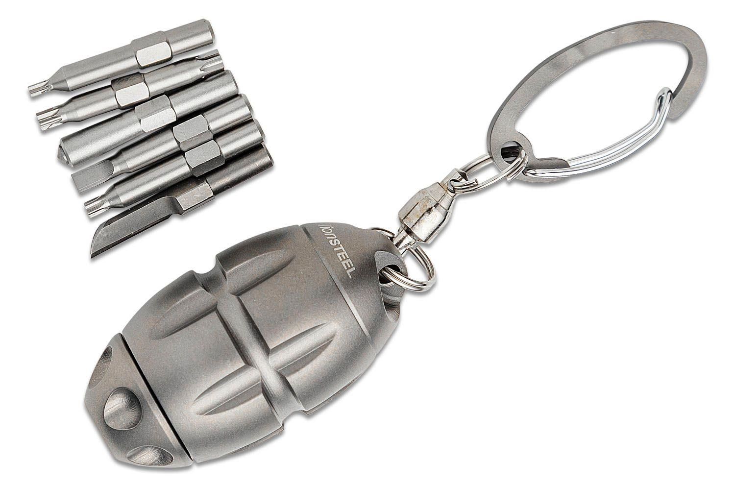 Lionsteel Eggie Keychain - Grey Titanium