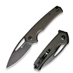 Sencut Mims Micarta Dark Green Black Blade Çakı