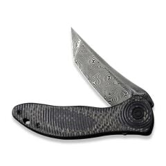 Civivi Synergy3 Black G10 Twill Carbon Damascus Tanto Çakı