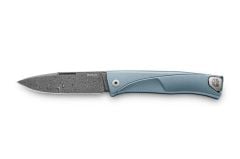 Lionsteel Thrill Damascus Blue Titanium Çakı