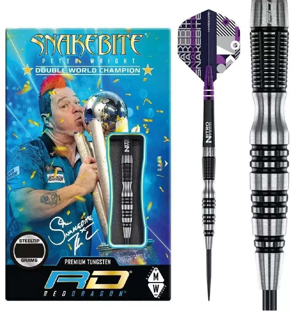 Red Dragon Peter Wright Snakebite Black Racer % 90 Tungsten Çelik Uçlu Dart Oku