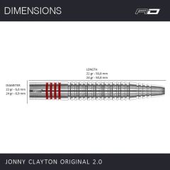 Red Dragon Jonny Clayton Original 2.0 % 90 Tungsten Çelik Uçlu Dart Oku