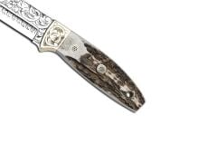 Bora 309 Boynuz Saplı Gravürlü Falcon Bıçak