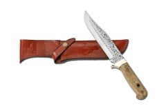 Bora 402 Büyük Bowie Tamarind Ağacı Sap Gravürlü Bıçak