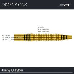 Red Dragon Jonny Clayton Gold % 90 Tungsten Çelik Uçlu Dart Oku