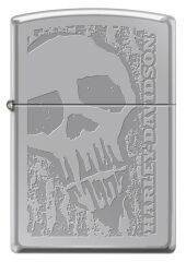 Zippo Skull Harley Davidson Chrome