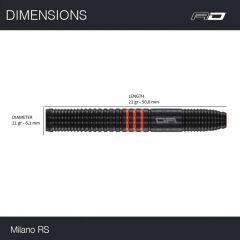 Red Dragon Milano RS 0.1 % 90 Tungsten Çelik Uçlu Dart Oku