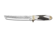 Bora 501 Tanto Boynuz Sap Gravürlü Bıçak
