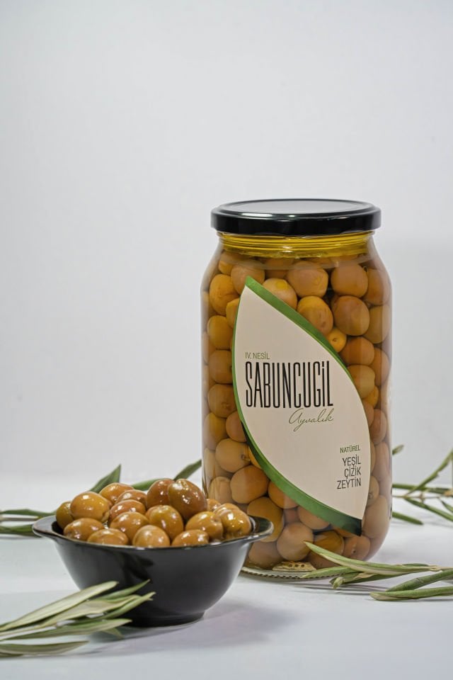 Ayvalık Natürel Yeşil Çizik Zeytin 1.000 cc