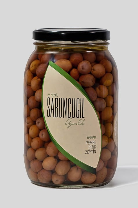 Ayvalık Natürel Pembe Çizik Zeytin 2000 cc