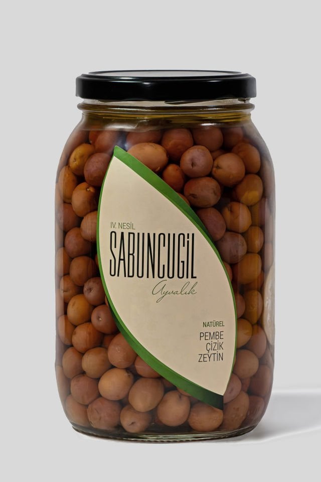 Ayvalık Natürel Pembe Çizik Zeytin 2000 cc