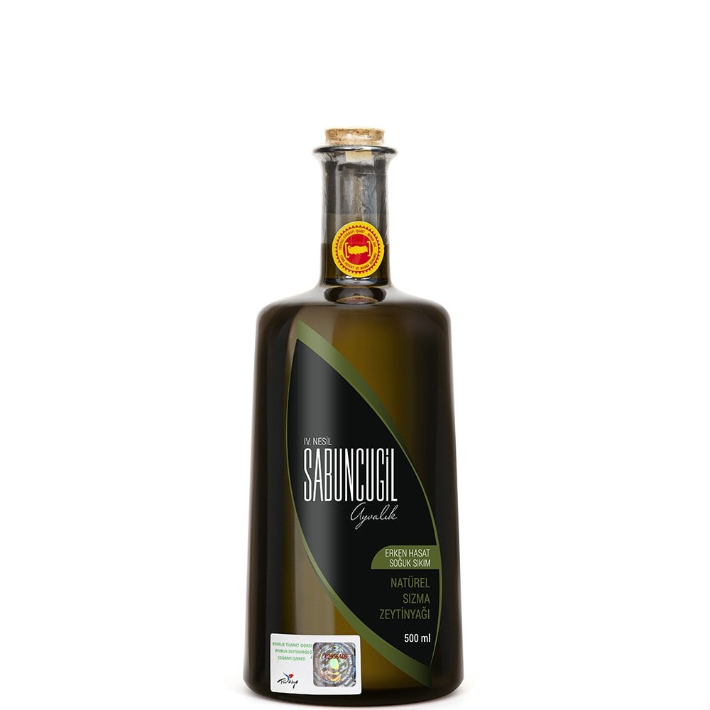 2025 - 2026 Yeni Mahsul Erken Hasat Soğuk Sıkım Filtresiz Zeytinyağı 500 ml - Primula Hediyelik Şişe