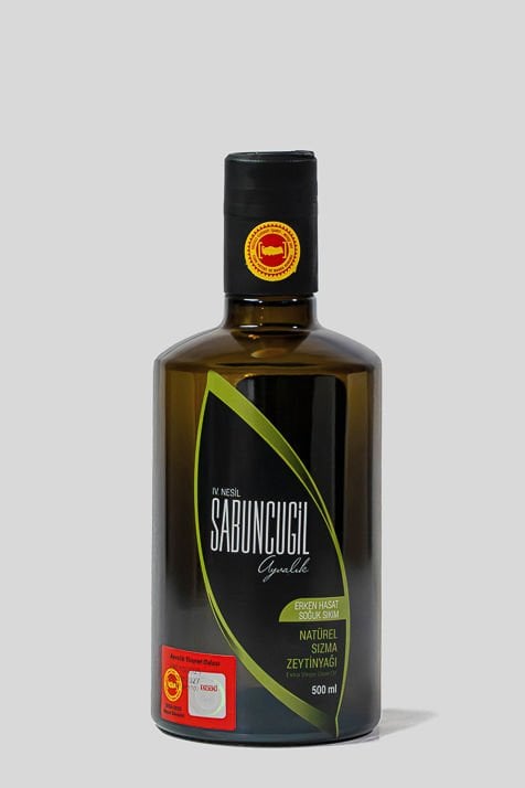 2025 - 2026 Ayvalık Erken Hasat Soğuk Sıkım Filtresiz Zeytinyağı 500 ml - Olea Şişe