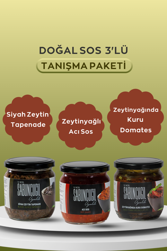 Doğal Gurme Sos 3'lü Tanışma Paketi