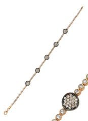 MANODİ  Nuur rose altın taşlı bileklik