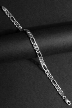 Figaro Model Gümüş 6,60 mm Genişlik Bileklik