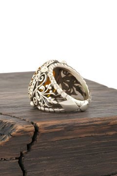 Kaplangözü Taşlı El İşi Hayat Ağacı Desenli Yüzük