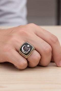 Sade Model Ay Yıldızlı Taşsız Gümüş Yüzük