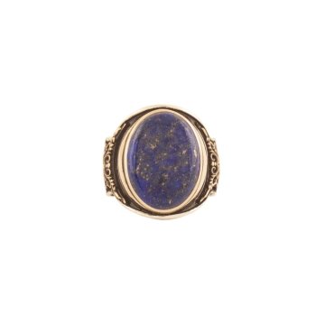 Lapis Lazuli Taşlı Gümüş Erkek Yüzük