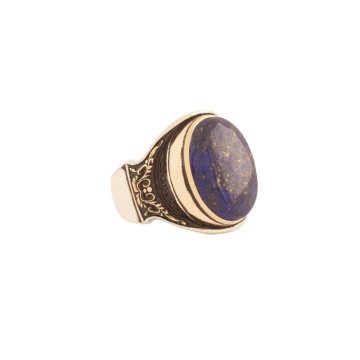 Lapis Lazuli Taşlı Gümüş Erkek Yüzük