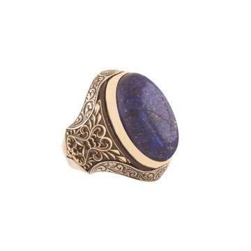 Lapis Lazuli Taşlı Berceste Model Gümüş Yüzük