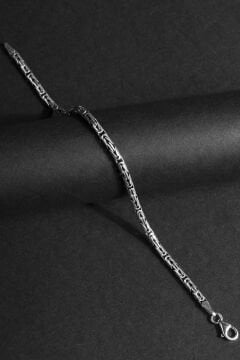Kare Kral  Model Gümüş 2,80 mm Genişlik Bileklik