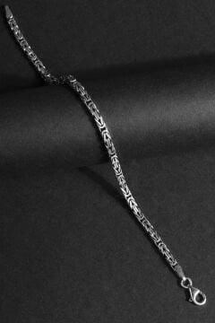 Kare Kral  Model Gümüş 3,15 mm Genişlik Bileklik