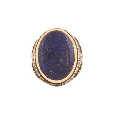 Lapis Lazuli Taşlı Gümüş Erkek Yüzük