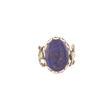 Ağaç Model Lapis Lazuli Taşlı El İşi Gümüş Yüzük