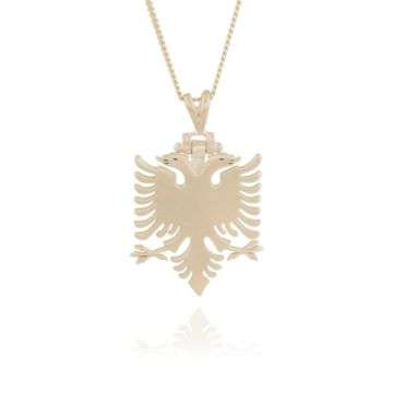 Çift Başlı Kartal Model Gümüş Kolye
