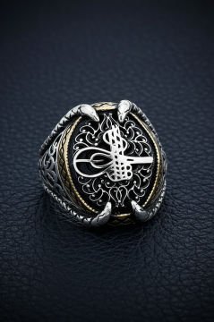 Pençe Model Tuğra Gümüş Yüzük