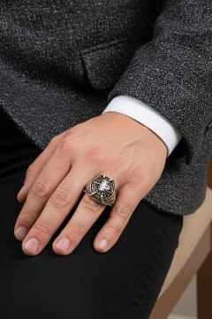 Pençe Model Tuğra Gümüş Yüzük