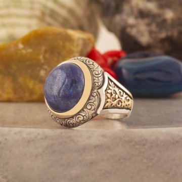 Lapis Taşlı Alemdar Model Gümüş Yüzük