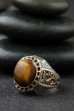 Kaplangözü Gravür Sarmaşık Model Gümüş Yüzük