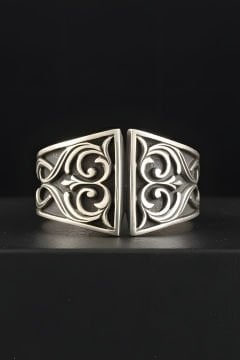 Gravür Desen İşlemeli Baş Parmak Zihgir Yüzüğü