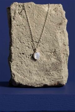 Sedef Taşlı Minimal Gümüş Kadın Kolye