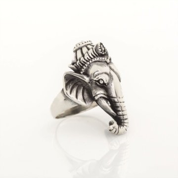 Ganesha Model Gümüş Yüzük